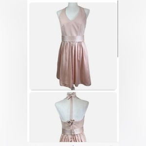 White by Vera Wang Short, Blush, Halter Bridesmaid Dress Size 10